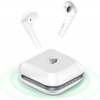 Wireless Earbuds Geek Bluetooth 5.0 Earbuds Deep Bass IPX8 Waterproof Sport Wireless Headphones 48H Playtime with Wireless Charging Case Type-C Dual Mics