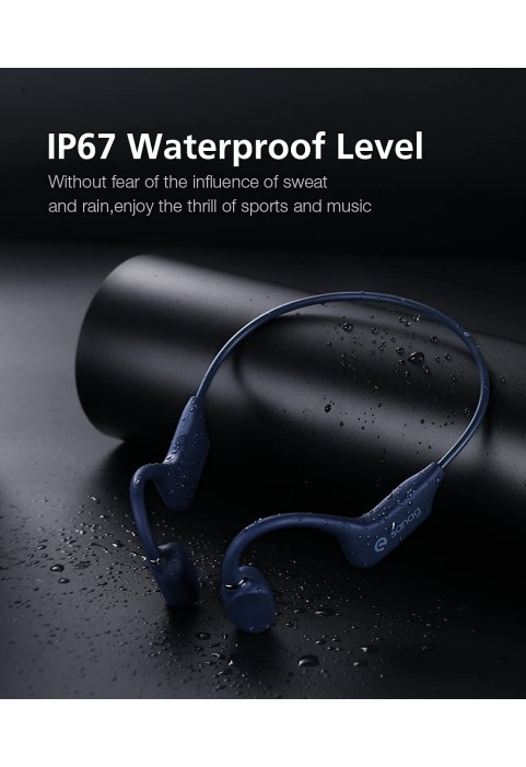 Open-Ear Wireless Earphones Air Conduction Headphones Bluetooth 5.0 with Mic,Titanium Lightweight,Waterproof,Music Answer Phone Call for Running Hiking Driving Cycling