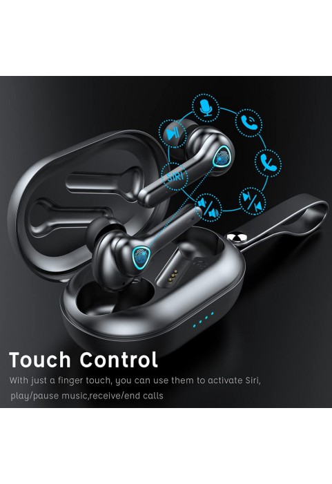 Wireless Earbud, Bluetooth 5.1 Headphones Sport Wireless Bluetooth Earphones in Ear Noise Cancelling Earbud with Mic Deep Bass, Earhooks Ear Buds IP7 Waterproof 48H Headset for Running Gym[2021 New]