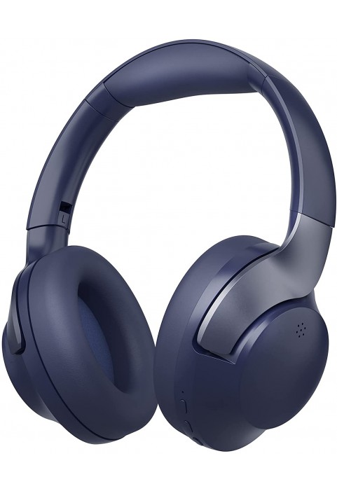 REETEC Hybrid Active Noise-Canceling Headphones Wireless Over Ear Headset Bluetooth V5.0, 30H Playtime Comfortable Fit for Laptop Travel/Work,Blue