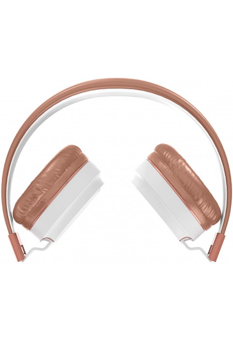 Delton Chroma Wired Headphones with Microphone, Wired On-Ear Headphones with in-Line Mic - 3.5MM Jack, Foldable, Lightweight for iOS and Android Smartphones, Laptops, PC, MP3 (Chroma Rose Gold)