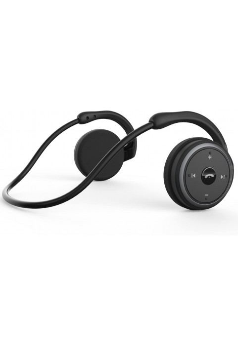 Small Bluetooth Headphones Wrap Around Head - Sports Wireless Headset with Built in Microphone and Crystal-Clear Sound, Foldable and Carried in The Purse, and 12-Hour Battery Life, Blue