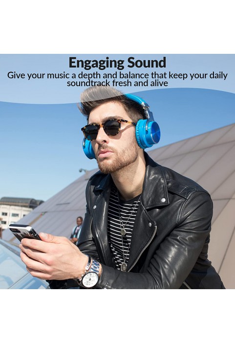 Silensys E7 PRO Active Noise Cancelling Headphones Bluetooth Headphones with Microphone Deep Bass Wireless Headphones Over Ear, Comfortable Fit, 30H Playtime for TV/Computer/Cellphone, Black